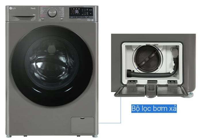 Máy giặt LG FV1410S4M1 AI DDTM Inverter 10kg màu đen