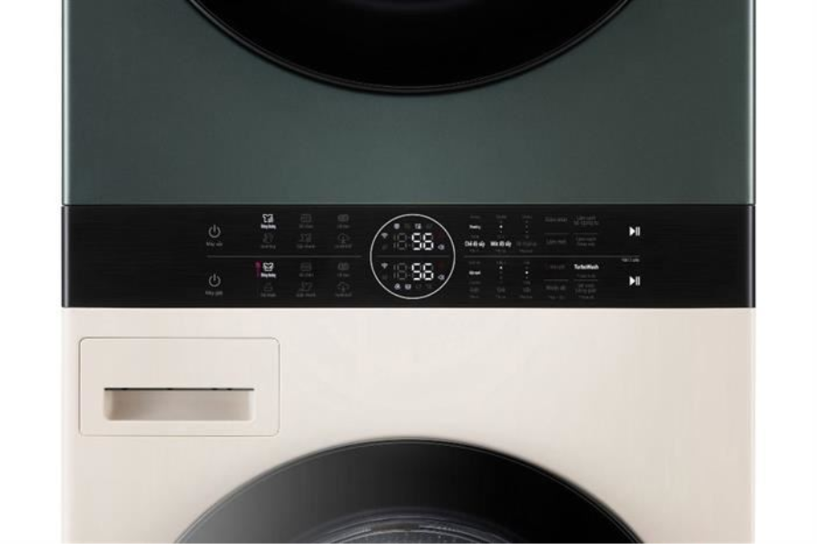 Tháp giặt sấy LG WT1410NHEG Giặt 14kg/Sấy 10kg Màu be