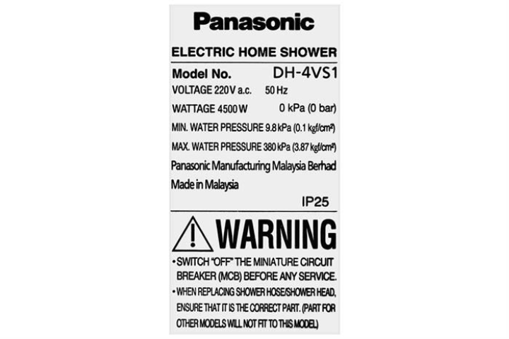 Máy nước nóng Panasonic DH-4VS1VW trực tiếp 4500W