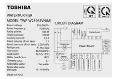 Máy lọc nước RO Toshiba TWP-W2396SVN(M)