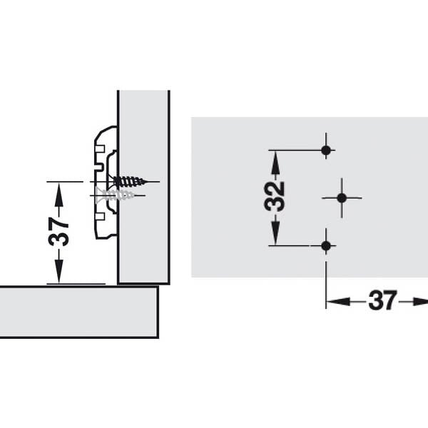 Thông số kỹ thuật đế bản lề inox 304 Hafele 315.98.570