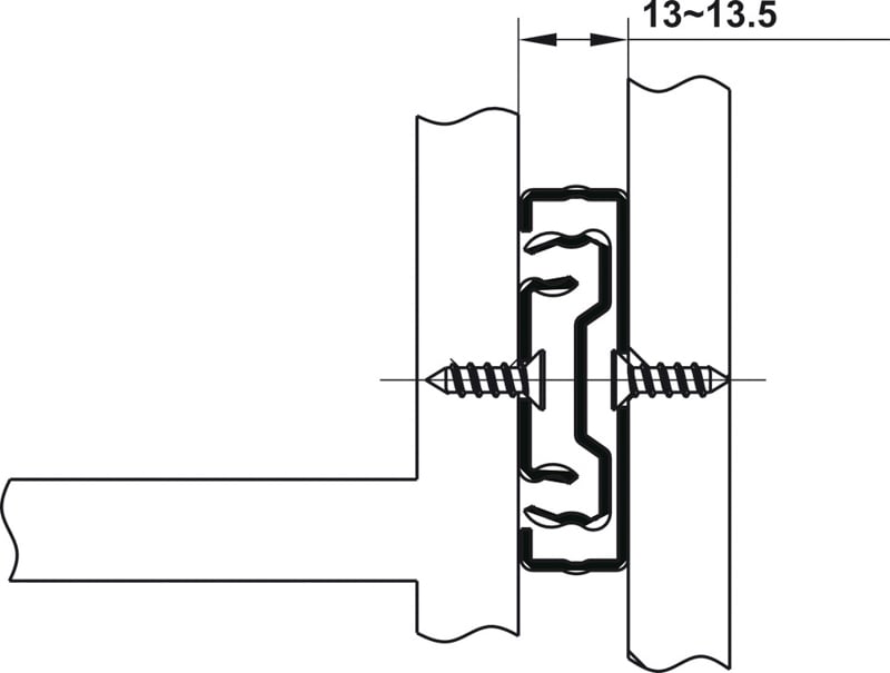 Thông số lắp đặt Ray bi toàn phần Hafele màu sáng 300mm 494.02.461