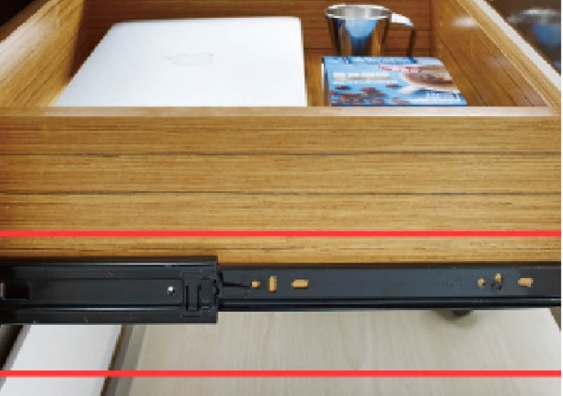 Ray bi toàn phần màu Hafele sáng 400mm 494.02.463  hoạt động tốt, êm ái và nhẹ nhàng