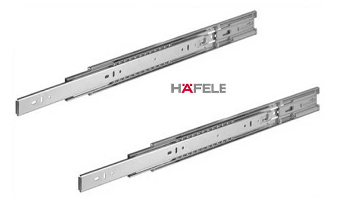Ray bi 3 giảm chấn Hafele 450mm 494.02.064 mang lại nhiều sự thuận tiện hơn khi đóng mở tủ