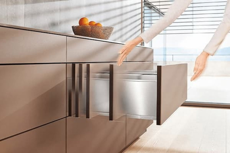 Ray bi nhấn mở 400mm Hafele 494.02.083 cho hộc tủ bếp