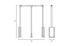 Kệ mắc quần áo nâng hạ Vickini 18205.730