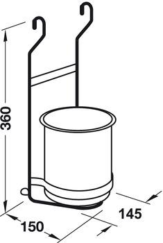Bản vẽ kỹ thuật giá đựng dụng cụ – Chrom mờ 521.19.511 tại Khánh Vy Home