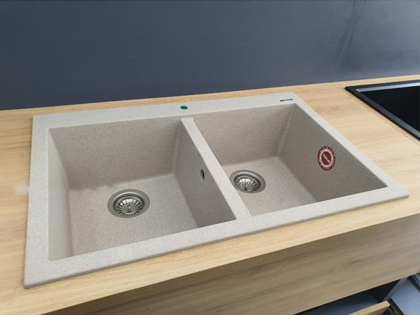 Chậu đá nhân tạo TEKA FORSQUARE 2B 790 BEIGE 115260016 là sản phẩm của thương hiệu quốc tế Teka