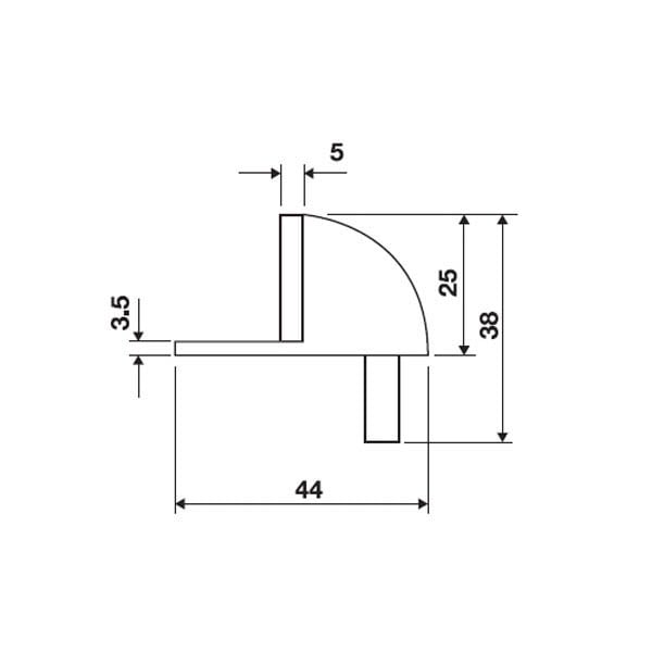 Thông số kỹ thuật chặn cửa sàn Hafele 937.55.140
