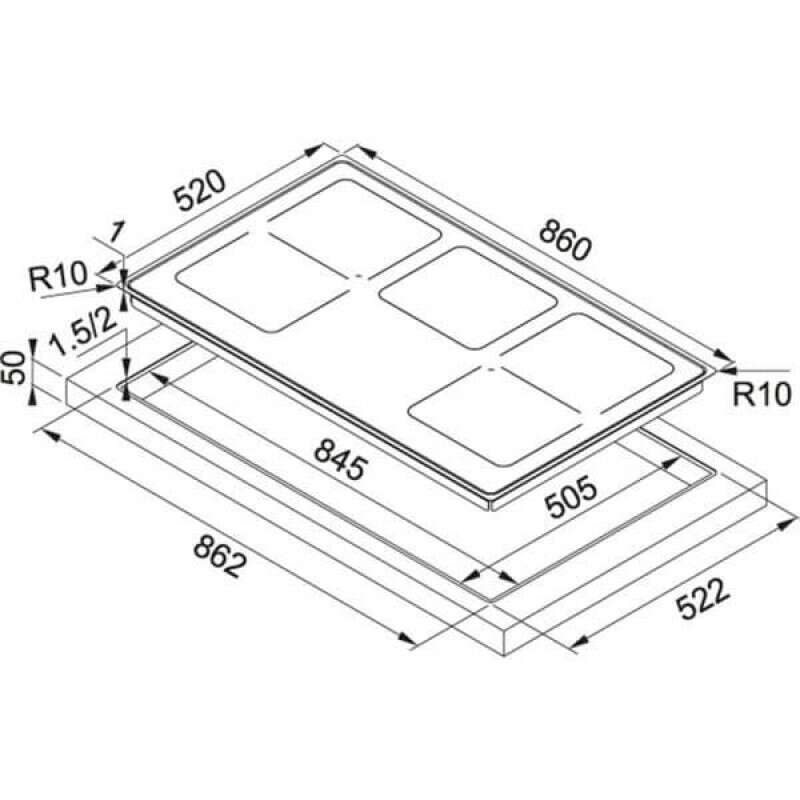 Bếp từ Franke FHFS 865 1I 2FLEX ST BK 108.0373.666