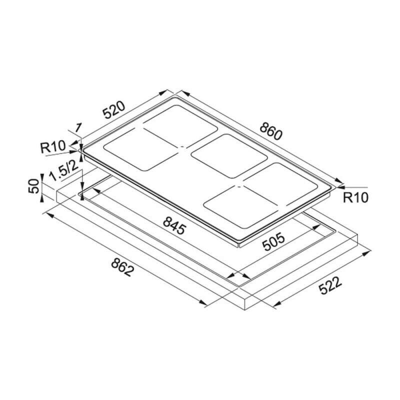 Bếp từ Franke FHFS 865 1I 2FLEX ST CH 108.0373.669