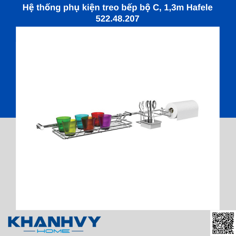 Hệ thống phụ kiện treo bếp bộ C, 1,3m Hafele 522.48.207 chính hãng tại Khánh Vy Home