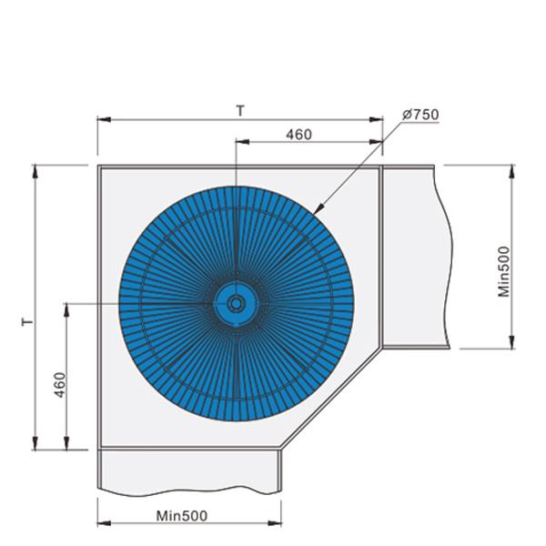  Thông số kích thước mâm xoay 4/4 crom - iron 103041 tại Khánh Vy Home