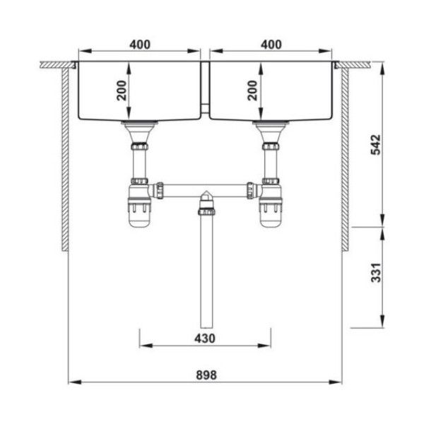 Chậu rửa chén Hafele HS-SD8851 567.20.537
