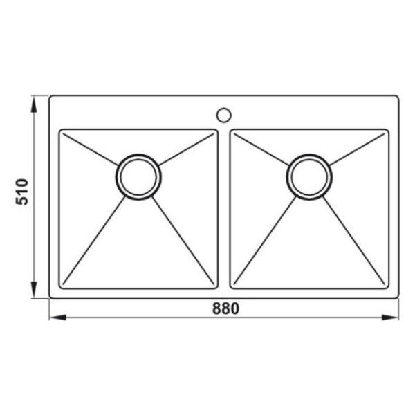 Chậu rửa chén Hafele HS-SD8851 567.20.537
