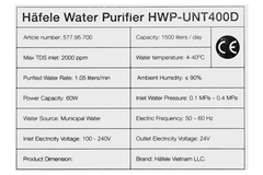 Máy lọc nước RO Hafele HWP-UNT400D 577.95.700