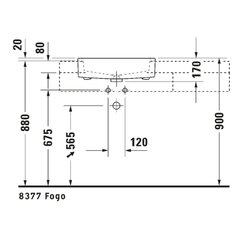 Chậu lavabo bán âm Duravit Vero 0314550000
