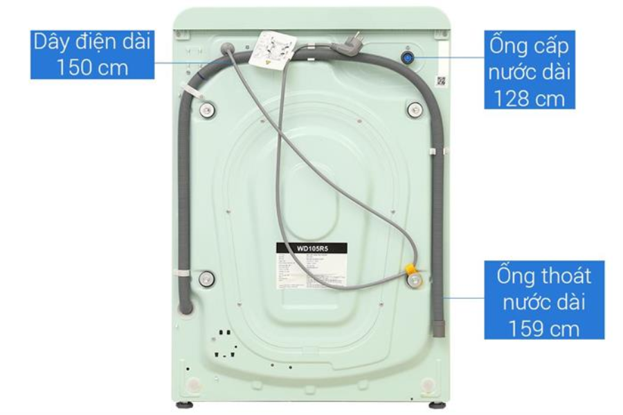 Máy giặt sấy Hisense WD105R5 giặt 10.5 kg - sấy 7 kg