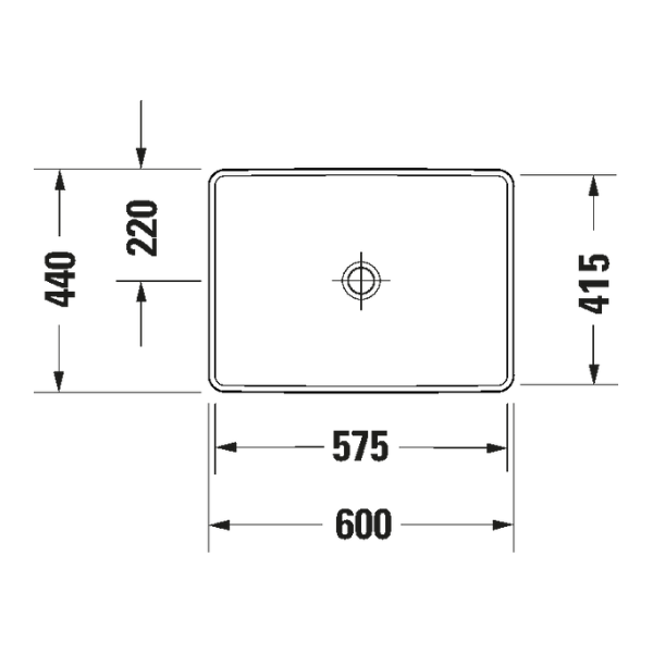 Chậu lavabo dương vành Duravit D-Neo 0358600079