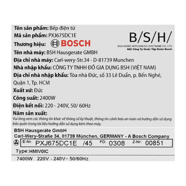 Bếp từ Bosch PXJ675DC1E series 8
