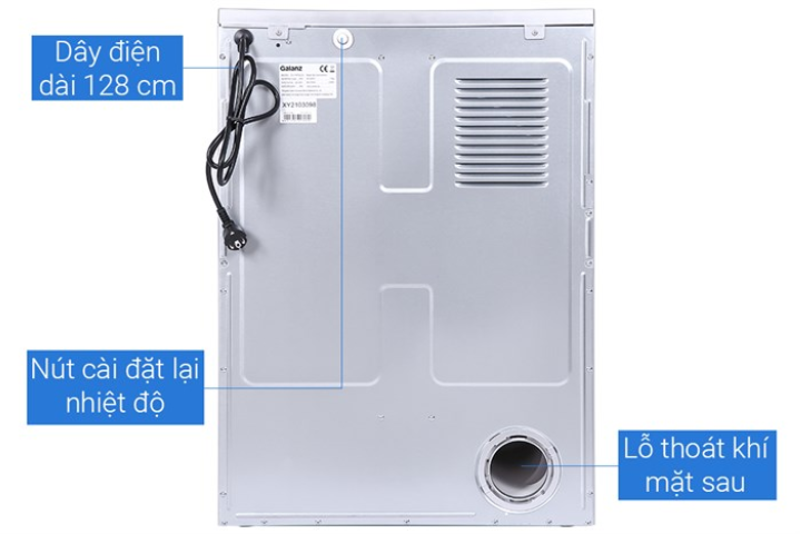 Máy sấy Galanz DV-70T5C(S) thông hơi 7kg màu xám
