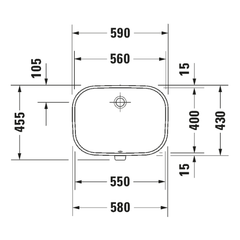 Chậu lavabo âm bàn Duravit D-Code 0338560000