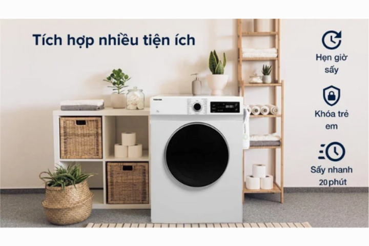 Máy sấy thông hơi TOSHIBA TD-H80SEV(WK)