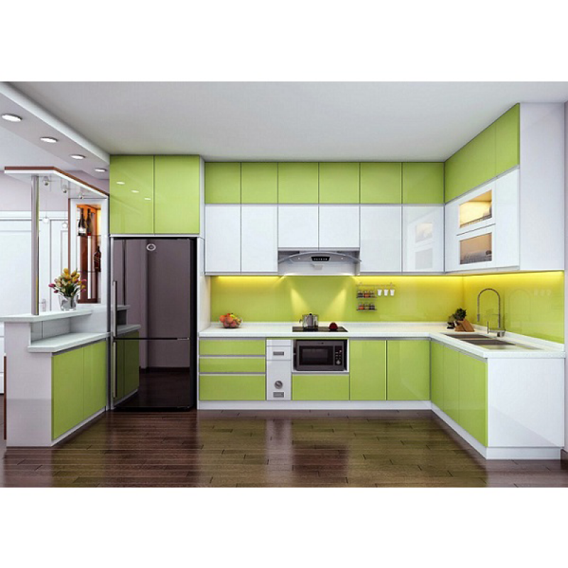 Tủ bếp chữ U phong cách châu Âu TBU-KVH03