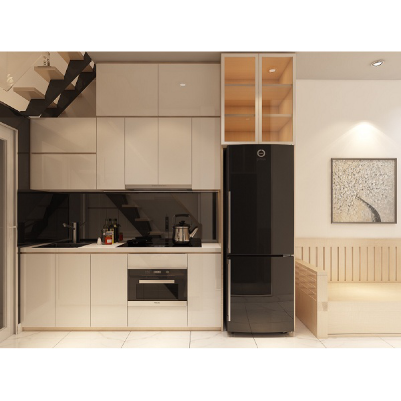 Tủ bếp phong cách châu Âu MDF chống ẩm phủ Acrylic - KVH15