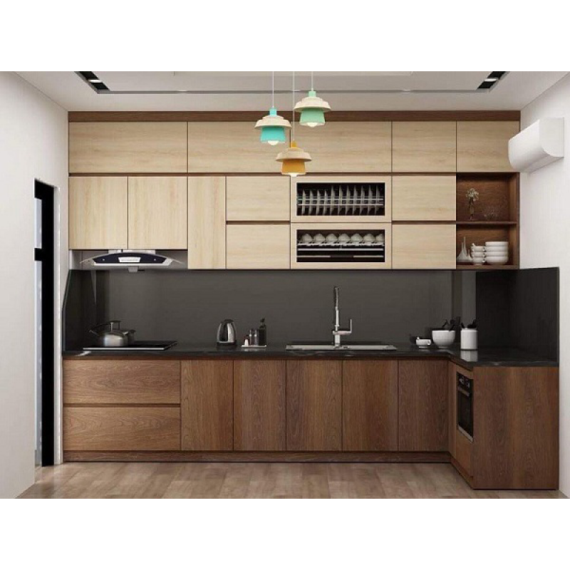 Tủ bếp Melamine phong cách châu Âu - KVH25