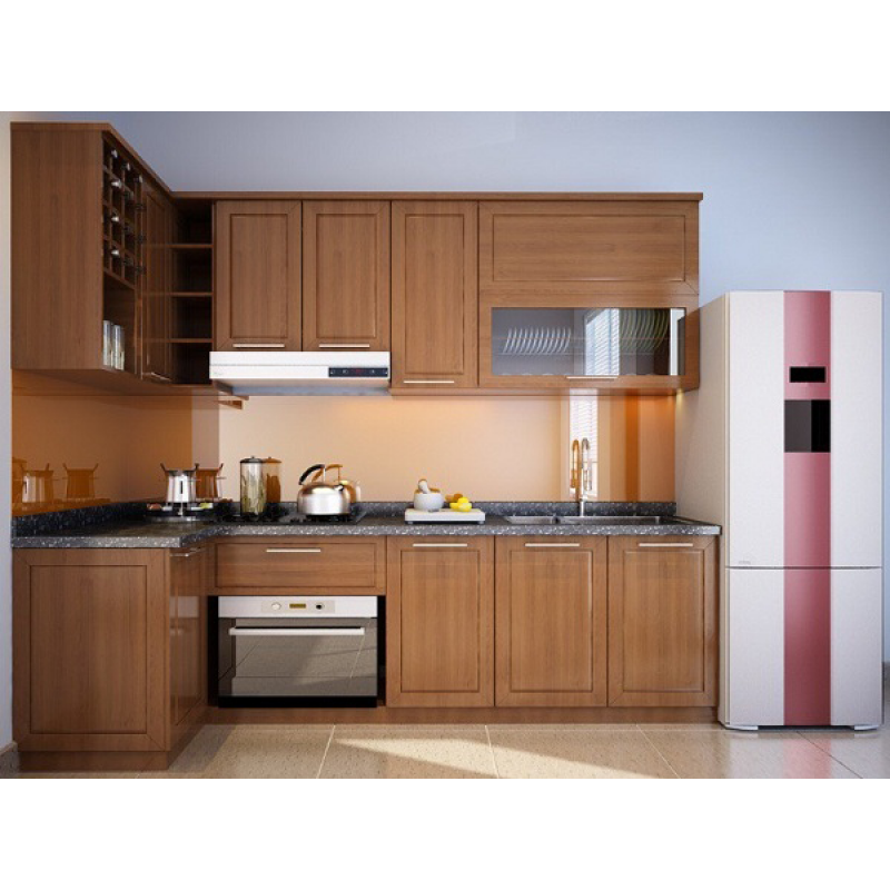 Tủ bếp chữ L phong cách châu Âu TBL-KVH11