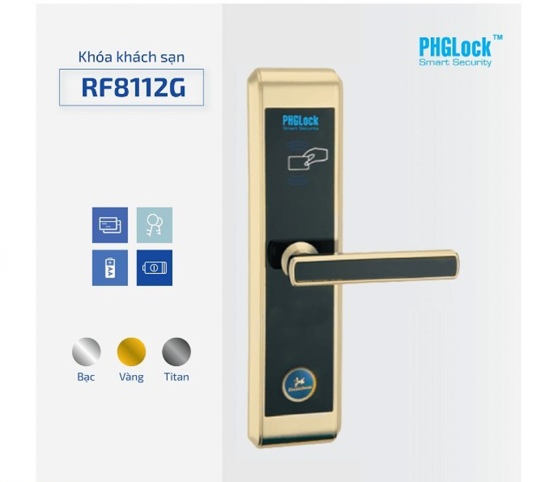 Khóa khách sạn PHGlock RF8112G - L