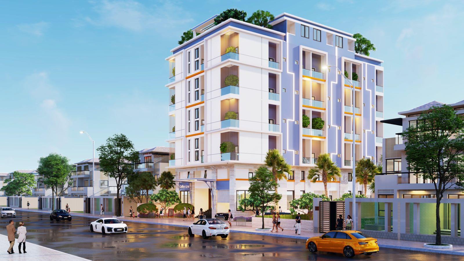 Bên ngoài căn hộ chung cư Gò Dầu