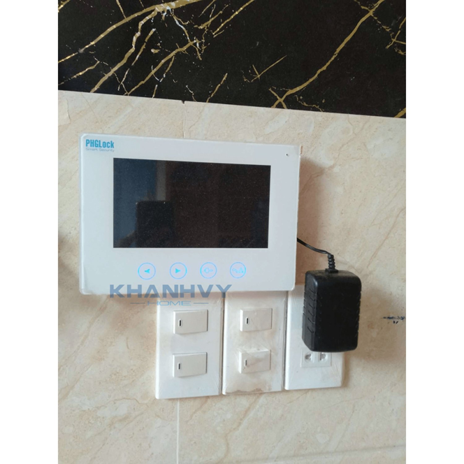 Chuông Cửa Màn Hình Cảm Ứng PHGLock IC100W |A sở hữu màn hình 7 inch siêu mỏng