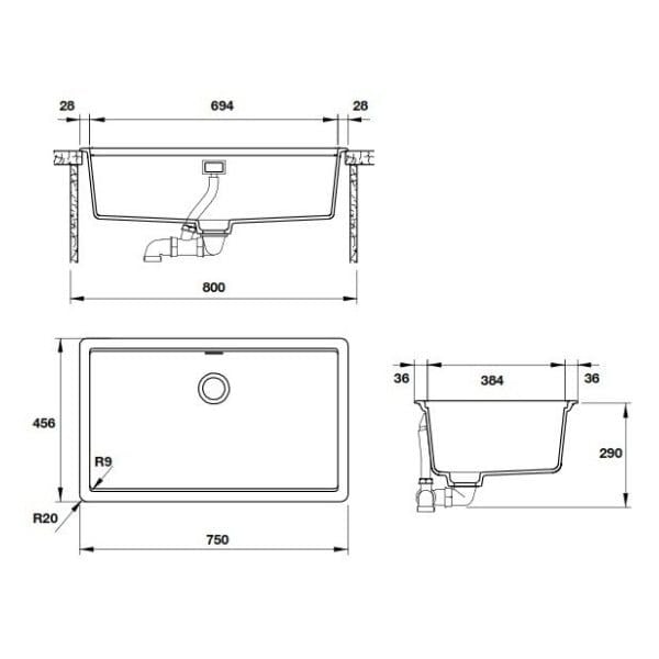 Chậu rửa chén Hafele HS-GS7545 570.30.500
