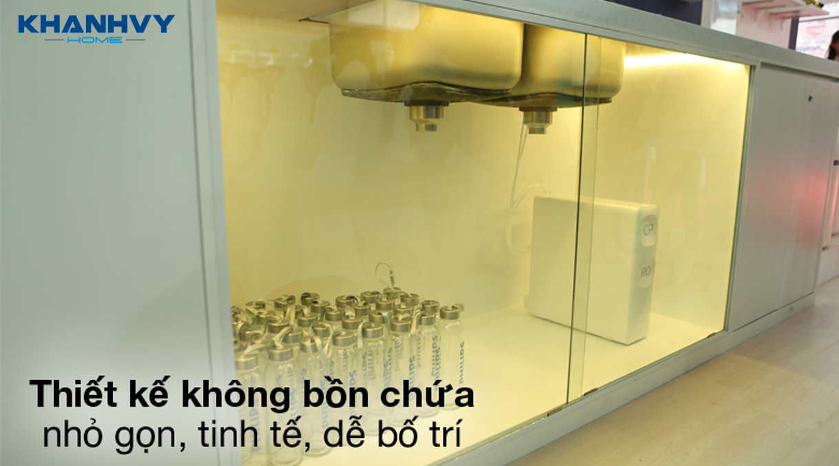 Máy lọc nước Philips RO Để Gầm AUT3015 sở hữu thiết kế không bình chứa gọn gàng và hiện đại