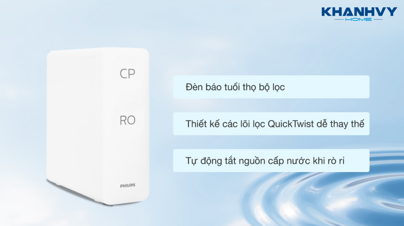 Máy lọc nước Philips RO Để Gầm AUT3015 trang bị nhiều tính năng an toàn và tiện ích cho người dùng