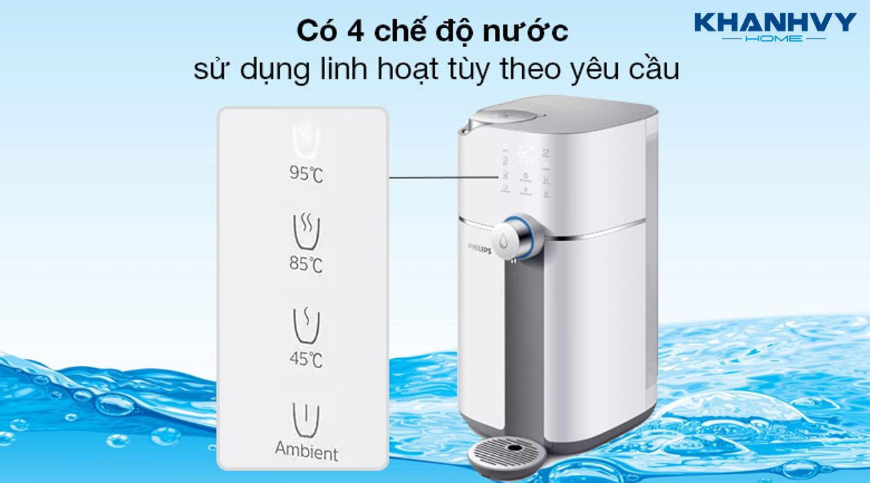 Máy hỗ trợ 4 chế độ nước tùy chỉnh theo nhu cầu