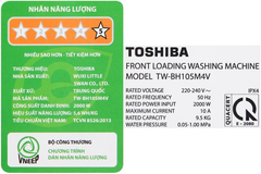Máy giặt Toshiba TW-BH105M4(SK) Inverter 9.5 kg