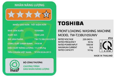 Máy giặt Toshiba TW-T23BU105UWV(MG) Inverter 9.5 kg
