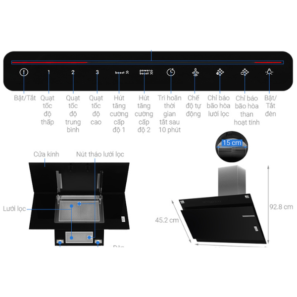Máy hút mùi Bosch DWK97JQ60B