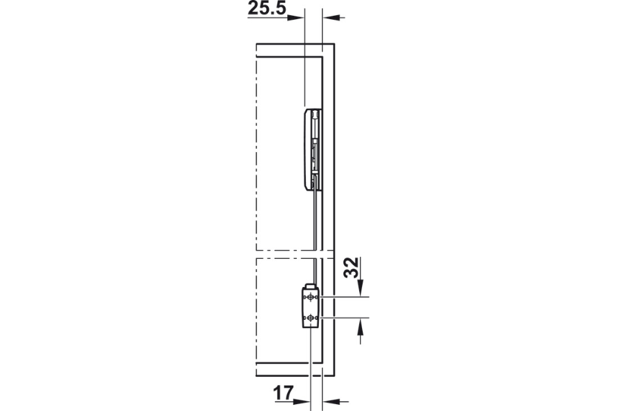 Bộ hộp lực Free Fold I6fs Hafele 372.38.675