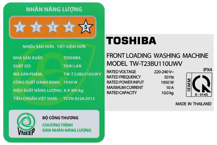 Máy giặt Toshiba TW-T23BU110UWV(MG) Inverter 10 kg