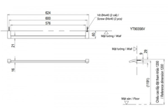 Thanh vắt khăn đơn Toto YT903S6V