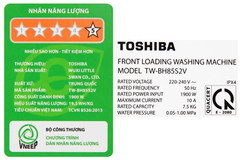 Máy giặt Toshiba TW-BH85S2V Inverter 7.5 kg