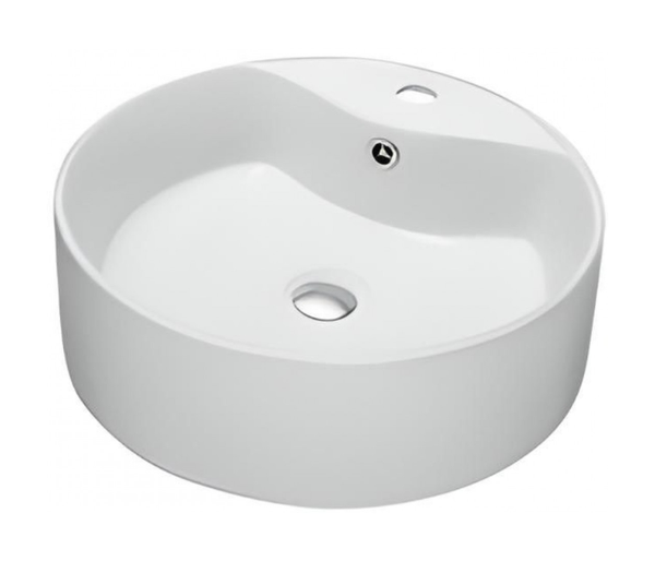 Chậu Lavabo Moen BC9903-144 đặt trên bàn hình tròn