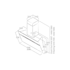 Máy hút mùi Elica STRIPE IX/A/60/LX PRF0100992B