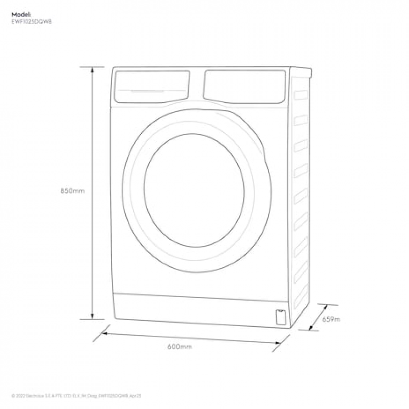 Máy giặt Electrolux 10kg EWF1025DQWB Inverter