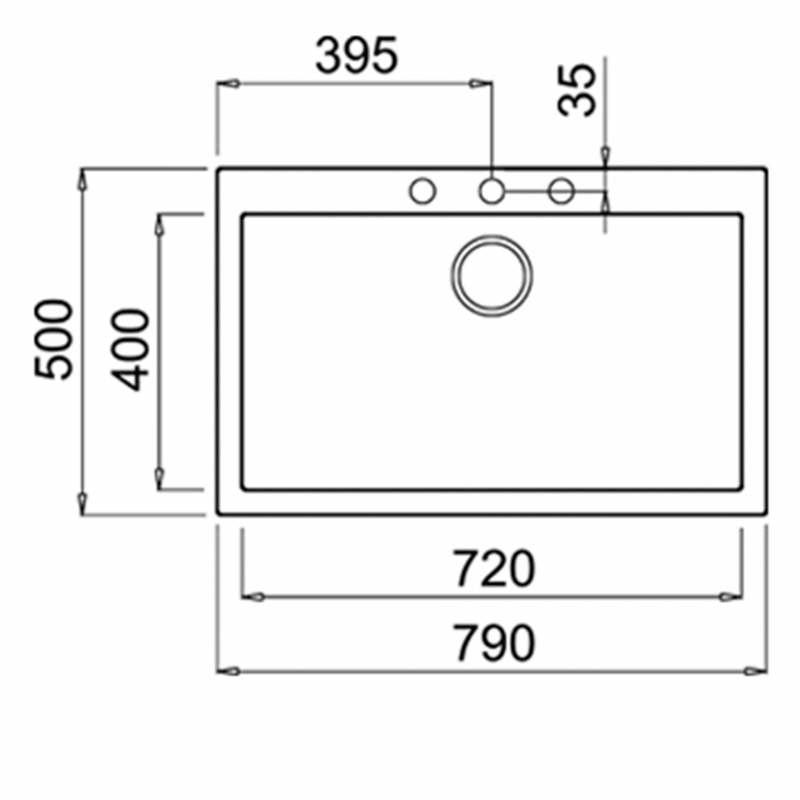 Chậu đá nhân tạo TEKA FORSQUARE 72.40 TG 115230000