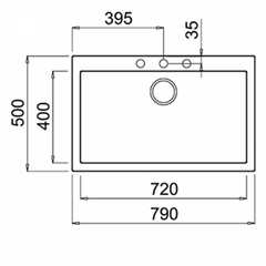 Chậu đá nhân tạo TEKA FORSQUARE 72.40 TG 115230000